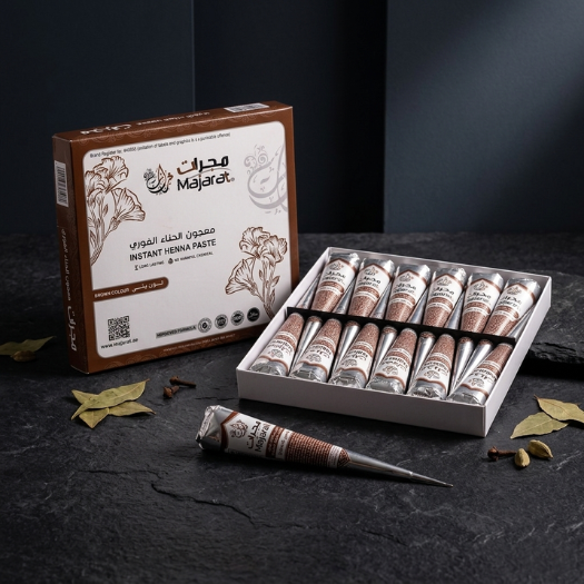 Instant Henna Cones (Pack of 12 pc) Brown