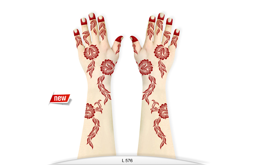 HENNA DESIGN STICKER - LARGE- MJ576