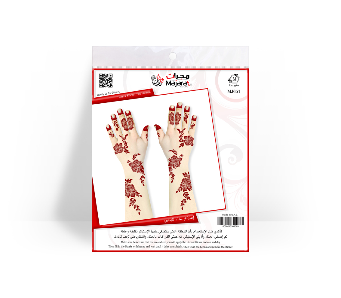 HENNA DESIGN STICKER  MEDIUM- MJ651
