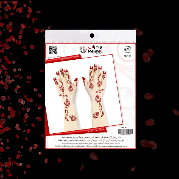 HENNA DESIGN STICKER    MEDIUM- MJ701
