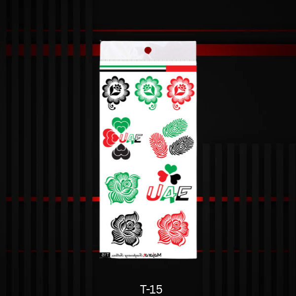 Majarat Temporary Tattoo - Celebrate UAE Flag Day and National Day -T15