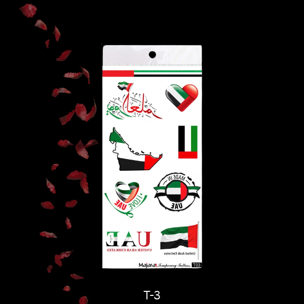 Majarat Temporary Tattoo - Celebrate UAE Flag Day and National Day-T03